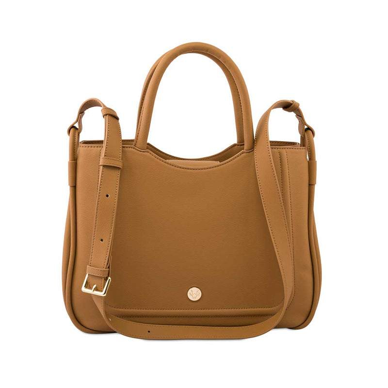 Watson & Wolfe Florence Silicone Vegan Leather Bag | Caramel