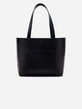 Immaculate Vegan - Watson & Wolfe Maddox Vegan Leather Tote Bag | Black & Cobalt Blue
