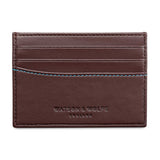Immaculate Vegan - Watson & Wolfe Slim Vegan Leather RFID Protective Card Holder | Chestnut Brown