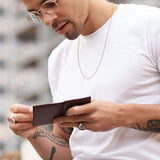 Immaculate Vegan - Watson & Wolfe Vegan Leather RFID Protective Bifold Card Holder | Chestnut Brown