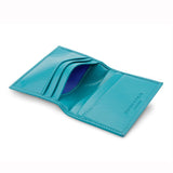 Immaculate Vegan - Watson & Wolfe Vegan Leather RFID Protective Bifold Card Holder | Turquoise