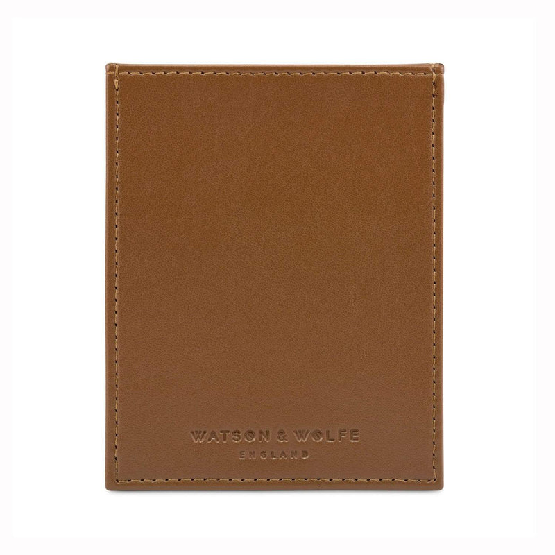 Watson & Wolfe Vegan Leather RFID Protective Nano Card Case | Toffee