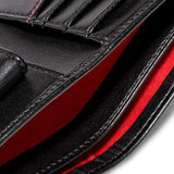 Immaculate Vegan - Watson & Wolfe Vegan Leather RFID Protective Wallet with Coin Pocket | Black & Red