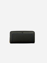 Immaculate Vegan - Watson & Wolfe Wilton Vegan Leather Zipped Purse Wallet | Black & Cobalt Blue