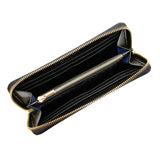 Immaculate Vegan - Watson & Wolfe Wilton Zipped Purse Wallet in Black & Cobalt Blue