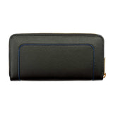 Immaculate Vegan - Watson & Wolfe Wilton Zipped Purse Wallet in Black & Cobalt Blue