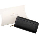 Immaculate Vegan - Watson & Wolfe Wilton Zipped Purse Wallet in Black & Cobalt Blue