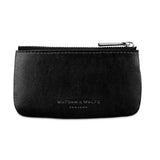 Immaculate Vegan - Watson & Wolfe Zipped Vegan Leather RFID Protective Card, Coin & Key Case | Black