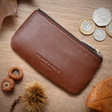 Immaculate Vegan - Watson & Wolfe Zipped Vegan Leather RFID Protective Card, Coin & Key Case | Oakbark