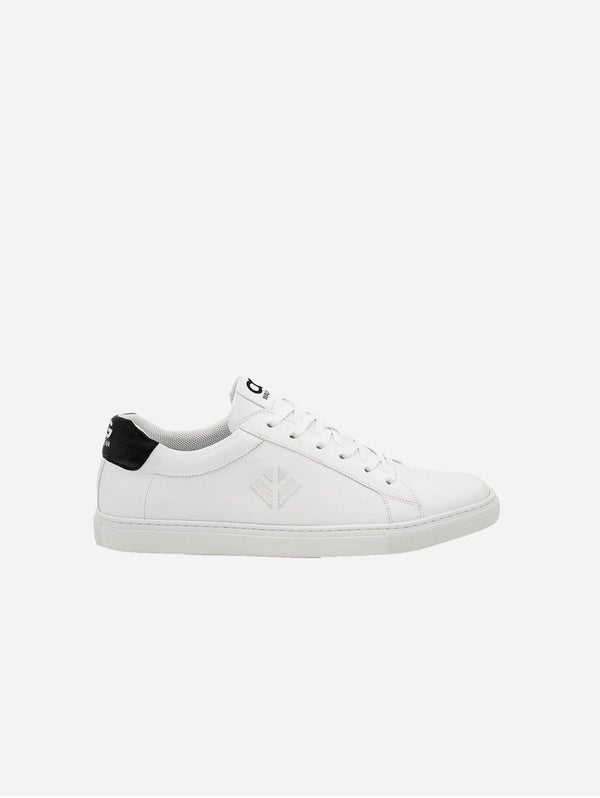 Winton Unisex Vegan Leather Sneakers | White & Black