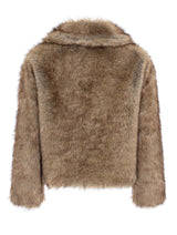 Immaculate Vegan - Issy London Sienna brown tipped wide lapel Vegan Jacket