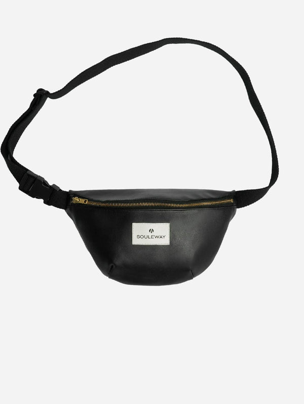 Souleway Oleatex Vegan Olive Leather Bum Bag | Black