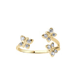 Immaculate Vegan - Enchanting Flutterfly™ 14K Gold Vermeil Trio Butterfly Ring | Gold