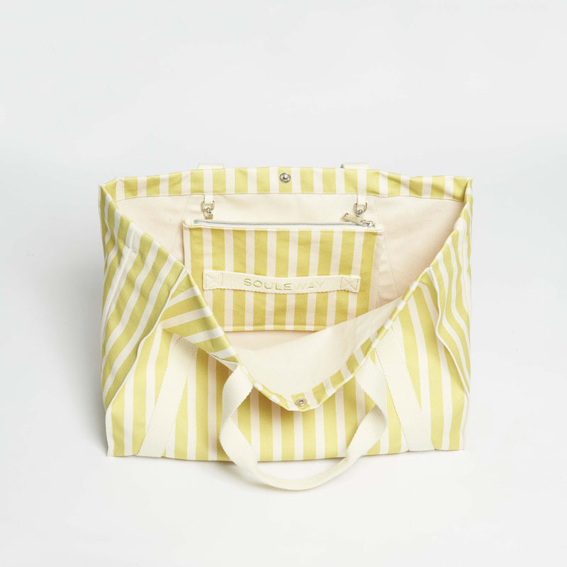 Souleway Beach Tote (Sand/Lime Green) Sand/Lime Green