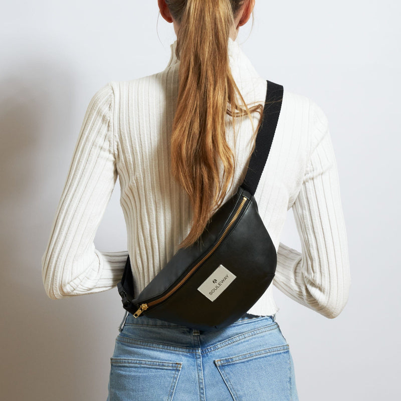 Souleway Oleatex Vegan Leather Bum Bag | Black