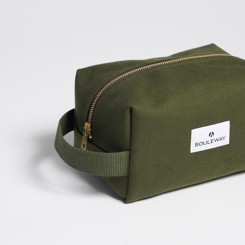 Souleway Natural Cotton Canvas Classic Washbag S | Multiple Colours