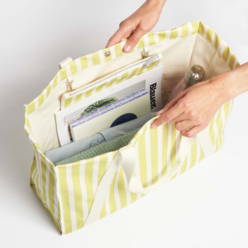 Souleway Beach Tote (Sand/Lime Green) Sand/Lime Green