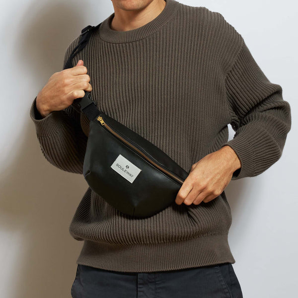 Souleway Oleatex Vegan Leather Bum Bag | Black