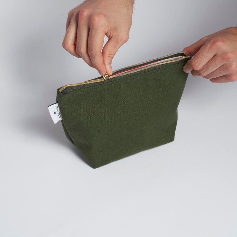 Souleway Natural Cotton Canvas Cosmetic Bag | Multiple Colours