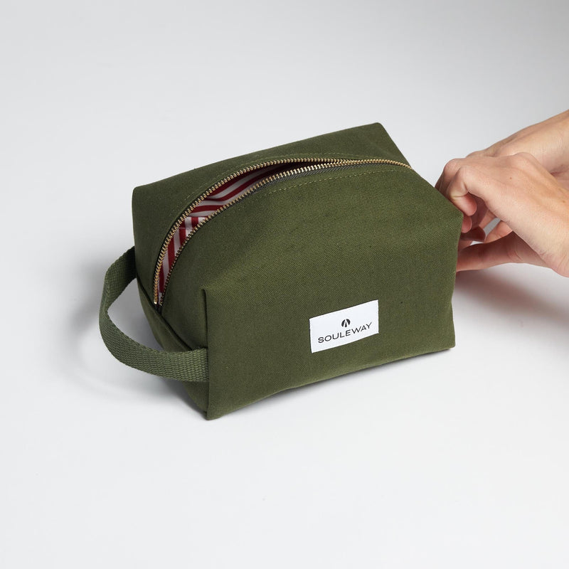 Souleway Natural Cotton Canvas Classic Washbag S | Multiple Colours