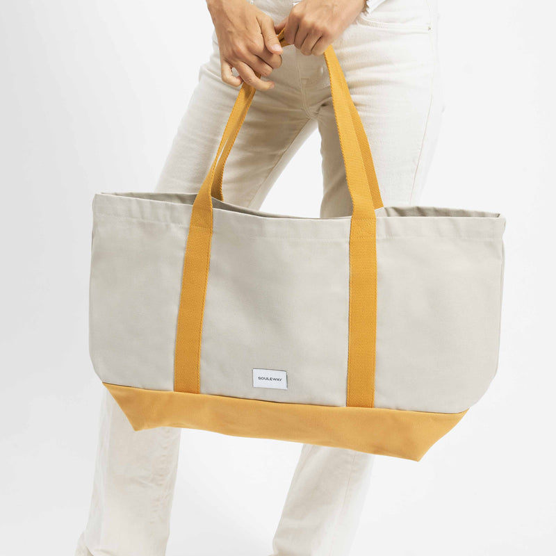 Souleway Natural Cotton Canvas Beach Bag | Multiple Colours