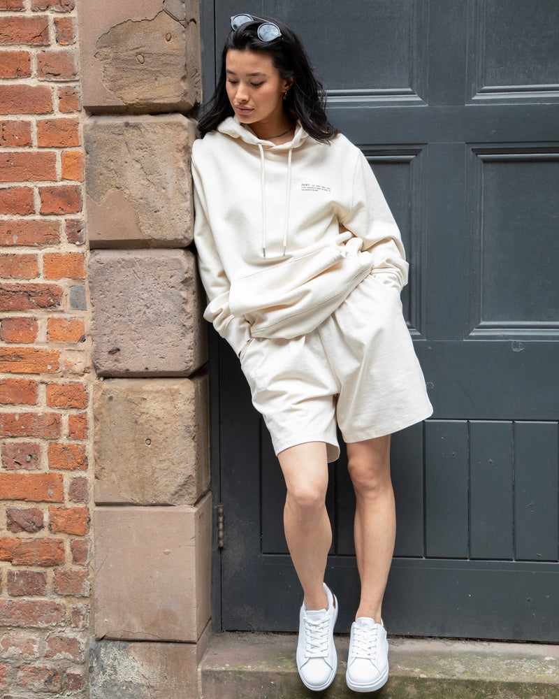 hewn. Womens Organic Cotton Relaxed-fit Hoodie in Natural Cotton