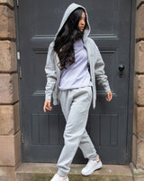 Immaculate Vegan - hewn. Womens Organic Cotton Relaxed-fit Joggers in Rock Grey Marl