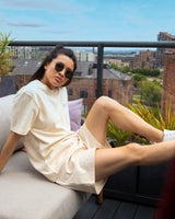 Immaculate Vegan - hewn. Womens Organic Cotton Lightweight Shorts in Natural Cotton