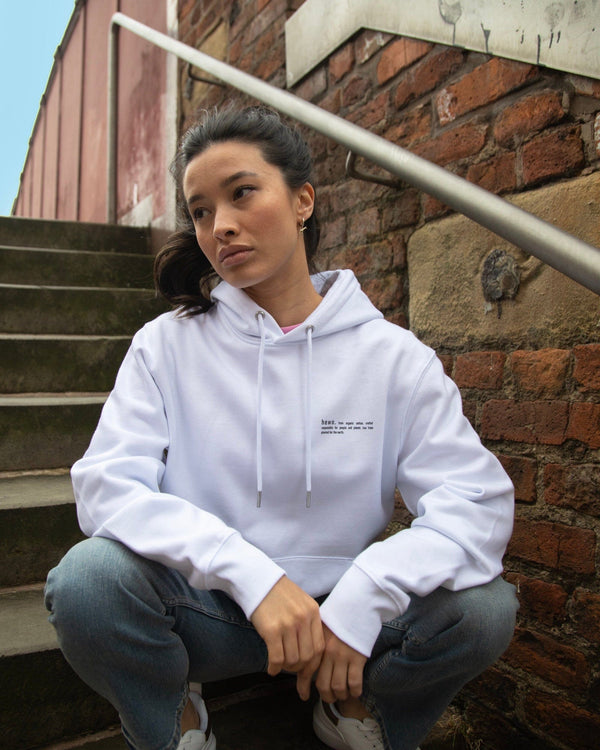 hewn. Womens Organic Cotton Relaxed-fit Hoodie in Snow White