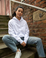 Immaculate Vegan - hewn. Womens Organic Cotton Relaxed-fit Hoodie in Snow White