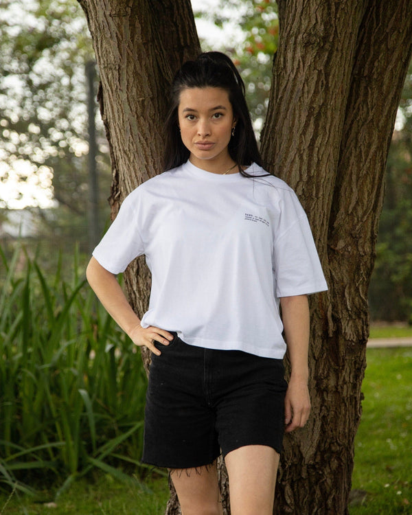 hewn. Womens Organic Cotton Boxy T-shirt in Snow White