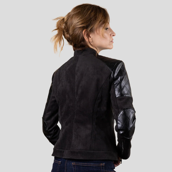 Rockstar Vegan Suede Biker Jacket | Black