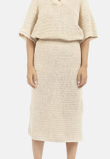 Immaculate Vegan - 1 People Sedona Crochet Skirt-Natural