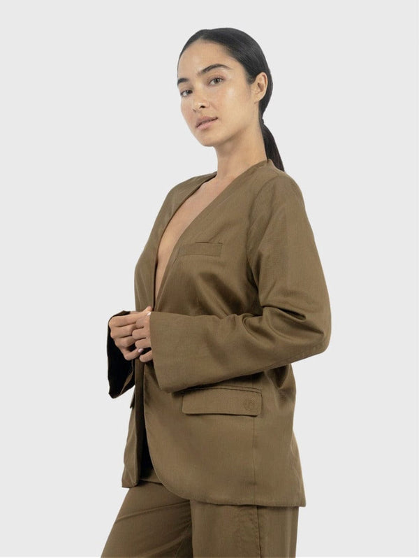 1 People Auckland Blazer -Taupe XS