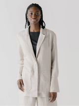 Immaculate Vegan - 1 People Marrakesh Hemp & Linen Blazer | Stone XS