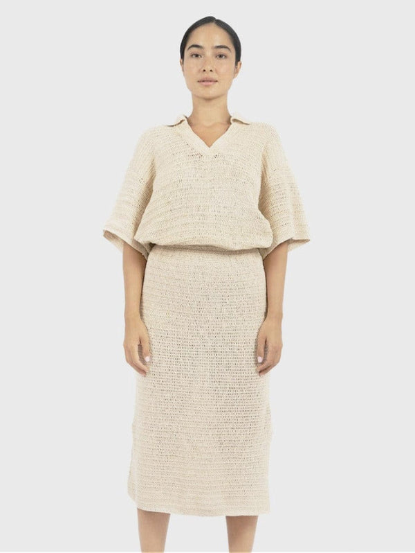 1 People Sedona Crochet Skirt-Natural XS