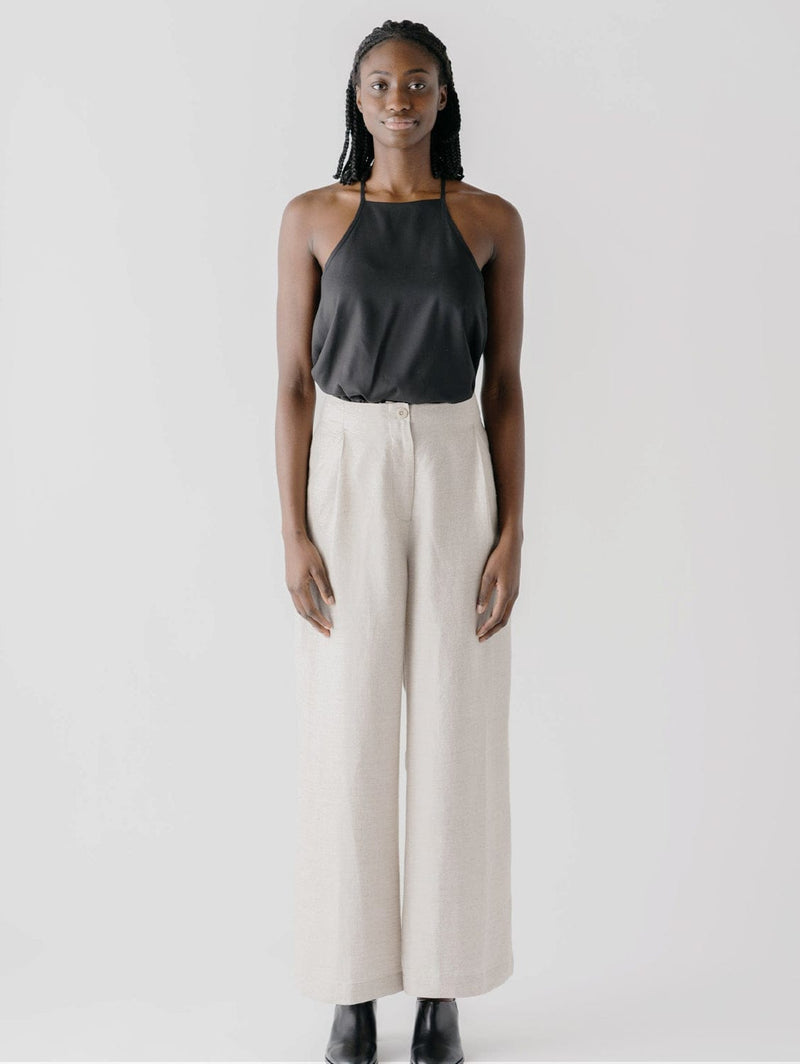 1 People Tangier Hemp & Linen Trousers | Stone XS