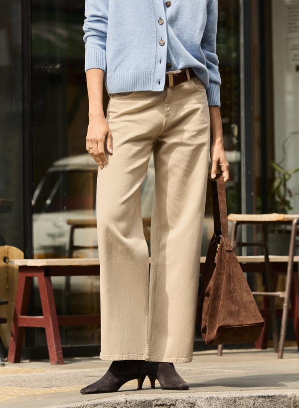 Baukjen Organic Stretch Cotton Wide Leg Slouch Jeans