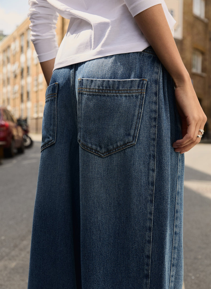 Baukjen Petite Leonor Tie Front Wide Leg Jeans