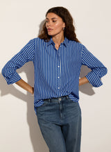 Immaculate Vegan - Rishma Organic Cotton Stripe Shirt | Blue & White Stripe