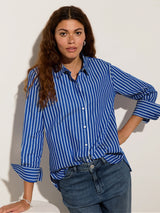 Immaculate Vegan - Rishma Organic Cotton Stripe Shirt | Blue & White Stripe