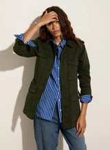 Immaculate Vegan - Baukjen Drake Organic Cotton Utility Jacket | Deep Khaki