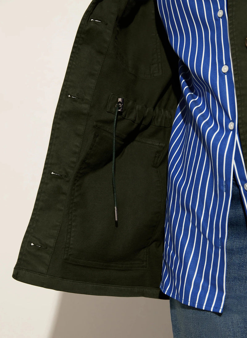 Baukjen Drake Organic Cotton Utility Jacket | Deep Khaki