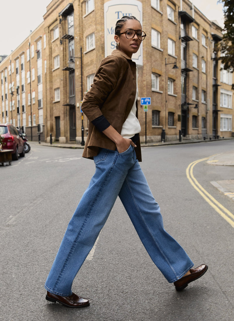 Baukjen Emery Organic Cotton Stretch Wide Leg Jeans