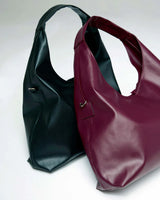 Immaculate Vegan - Bohema Bohema Grape Leather Vegan Slouchy Tote Bag | Burgundy