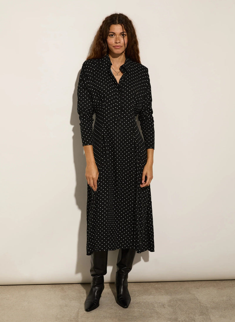 Baukjen Becky LENZING™ ECOVERO™ Dress | Black Polka Dot Print