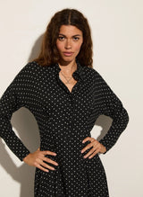 Immaculate Vegan - Baukjen Becky LENZING™ ECOVERO™ Dress | Black Polka Dot Print