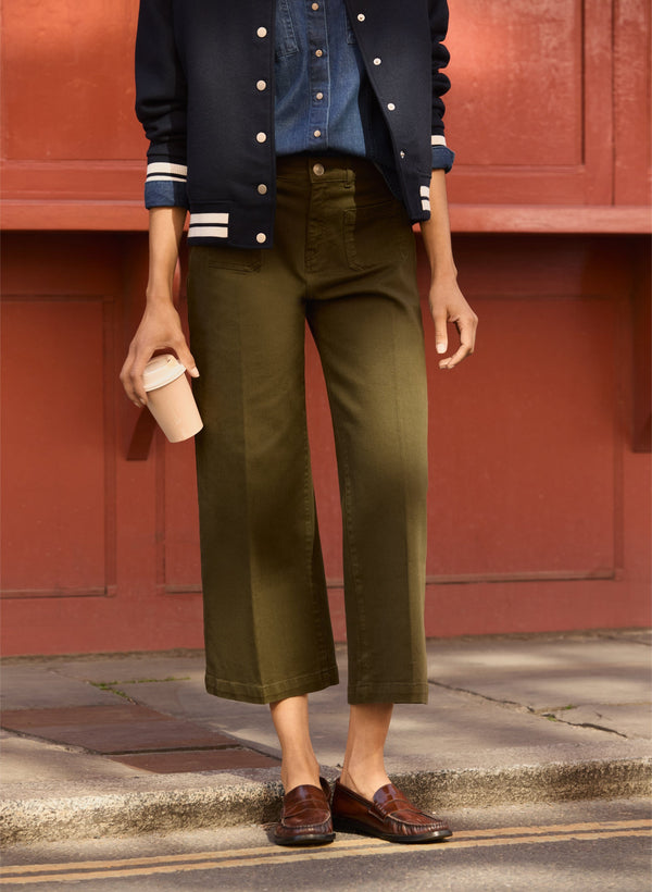Baukjen Jena Organic Cotton Stretch Wide Crop Jeans