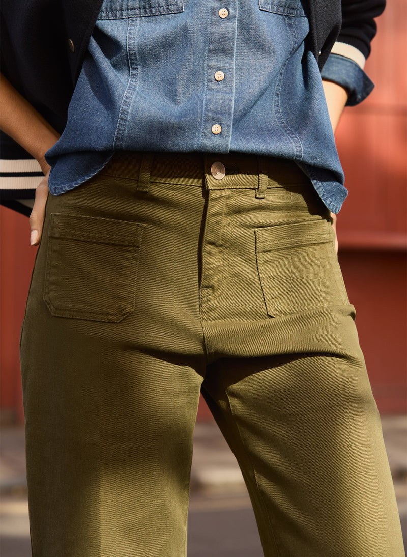 Baukjen Jena Organic Cotton Stretch Wide Crop Jeans
