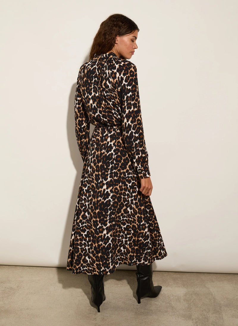 Baukjen Luna LENZING™ ECOVERO™ Midi Dress | Brown Leopard Print